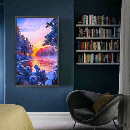 Sunset Rime 40*70CM(Canvas) Full Round Drill Diamond Painting