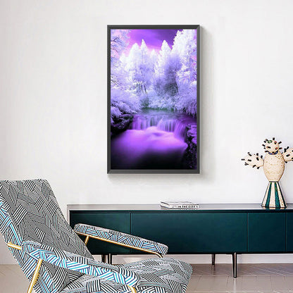 Rime Waterfall 40*70CM(Canvas) Full Round Drill Diamond Painting