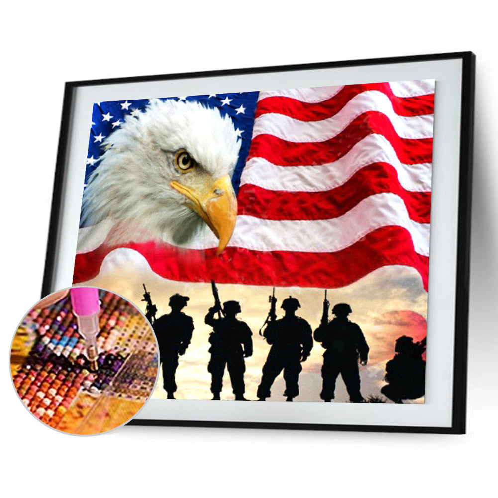 Independence Day - Full Round Drill Diamond Painting 50*40CM