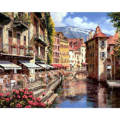 Venice Lane - Full Round Drill Diamond Painting 40*30CM