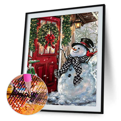 Christmas Snowman - Full Round Drill Diamond Painting 40*50CM