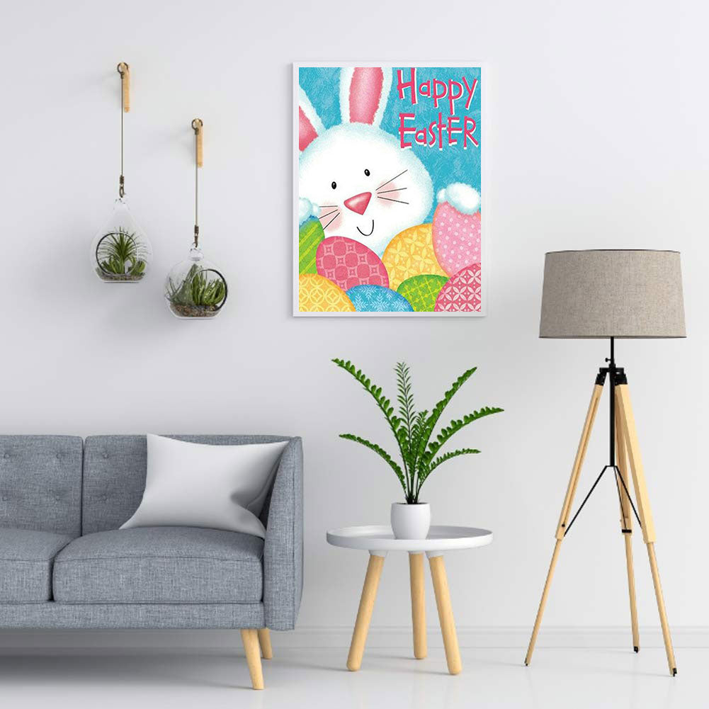 Easter Bunny Eggs 30*40CM(Canvas) Full Square Drill Diamond Painting