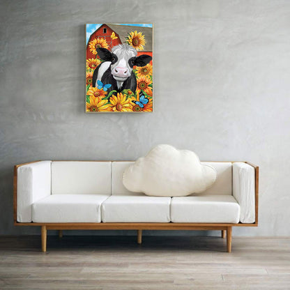 Sunflower Cow - Full Square Drill Diamond Painting 30*40CM