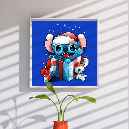 Cartoon Christmas Stitch - Full Round Drill Diamond Painting 30*30CM