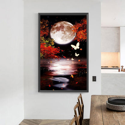 Under The Moon Water Scenery - Full Round Drill Diamond Painting 40*70CM
