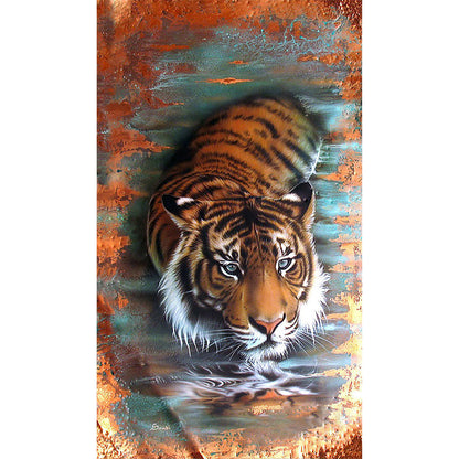 Tiger - Full Round Drill Diamond Painting 40*70CM