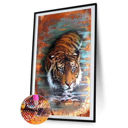 Tiger - Full Round Drill Diamond Painting 40*70CM