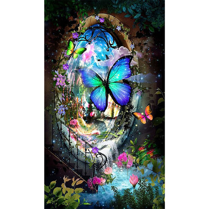 Entrance To Butterfly Wonderland - Full Round Drill Diamond Painting 40*70CM