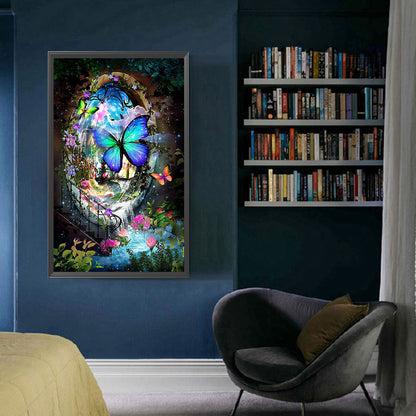 Entrance To Butterfly Wonderland - Full Round Drill Diamond Painting 40*70CM