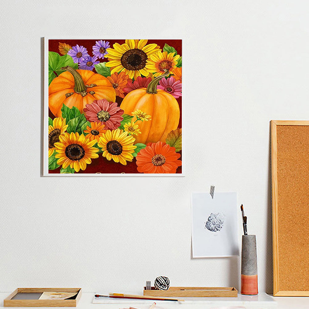 Sunflower From The Pumpkin - Full Square Drill Diamond Painting 50*50CM