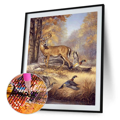 Deer And Duck 40*50CM(Canvas) Full Square Drill Diamond Painting