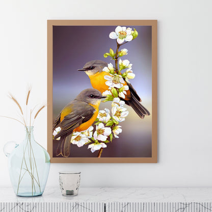 Robin Bird - Full Round Drill Diamond Painting 30*40CM