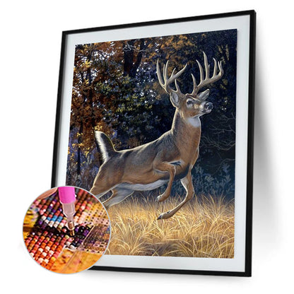 Running Deer - Full Round Drill Diamond Painting 50*60CM
