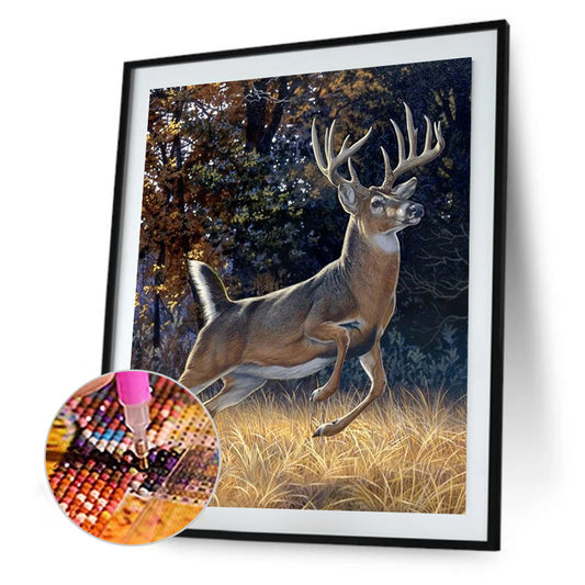 Running Deer - Full Round Drill Diamond Painting 50*60CM