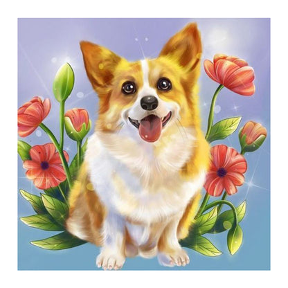 Corgi - Full Round Drill Diamond Painting 30*30CM