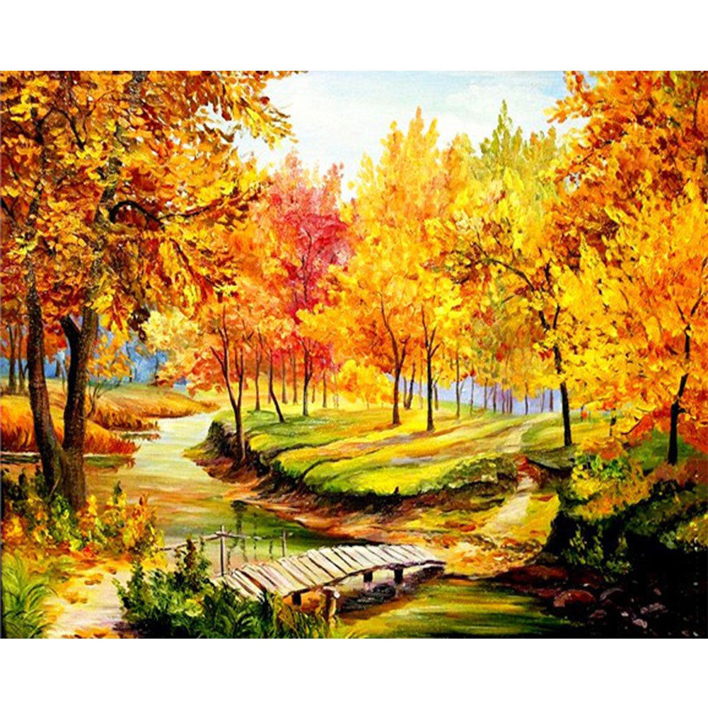 Maple Forest - Full Round Drill Diamond Painting 40*30CM