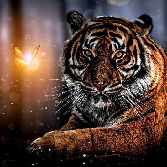 Tiger - Full Round Drill Diamond Painting 40*40CM