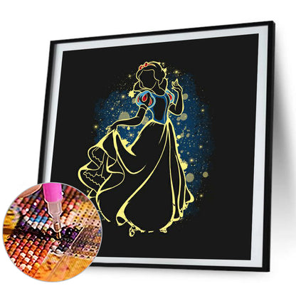 Snow White Silhouette - Full Square Drill Diamond Painting 30*30CM