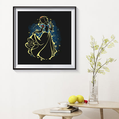 Snow White Silhouette - Full Square Drill Diamond Painting 30*30CM