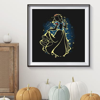 Snow White Silhouette - Full Square Drill Diamond Painting 30*30CM