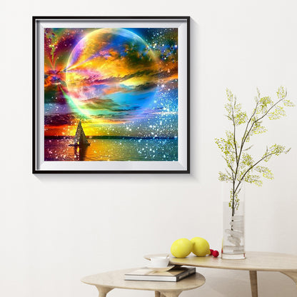 Colorful Planet In Starry Sky - Full Square Drill Diamond Painting 30*30CM