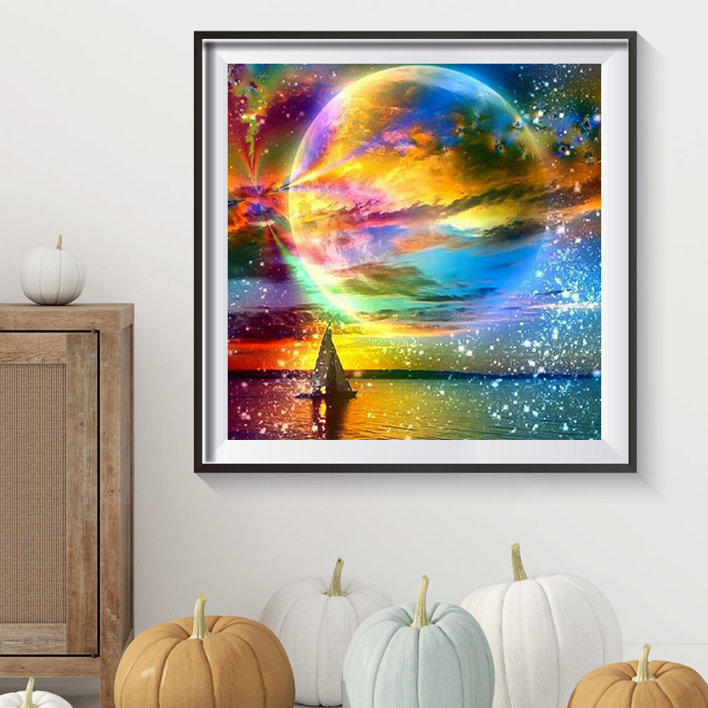 Colorful Planet In Starry Sky - Full Square Drill Diamond Painting 30*30CM