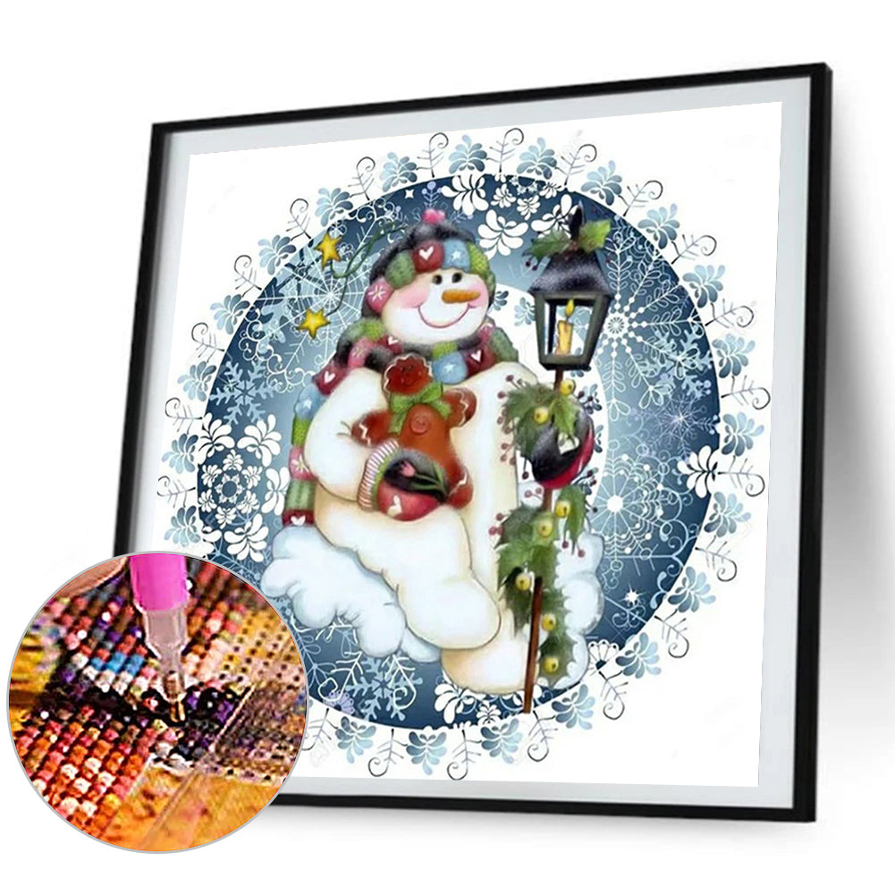 Snowman - Full Square Drill Diamond Painting 30*30CM