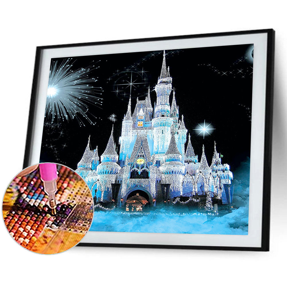 Snow Castle - Full Round Drill Diamond Painting 50*40CM