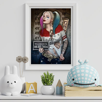 Wanted Harley Quinn - Full Round Drill Diamond Painting 30*40CM