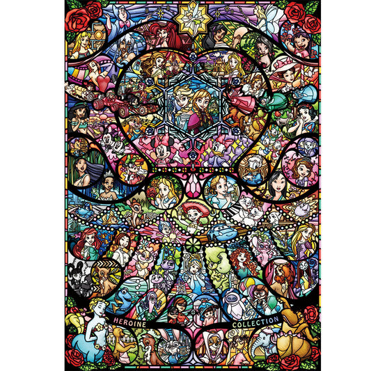 Disney Stained Glass Art - Full Round Drill Diamond Painting 50*70CM