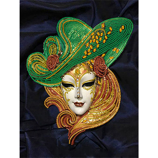 Mask Woman - Special Shaped Drill Diamond Paiting 30*40CM