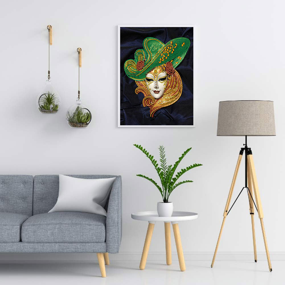 Mask Woman - Special Shaped Drill Diamond Paiting 30*40CM