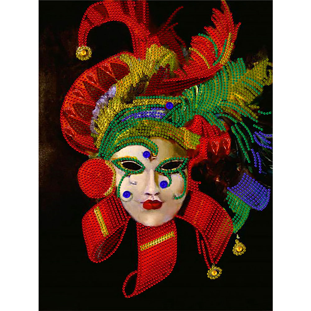 Mask Woman - Special Shaped Drill Diamond Paiting 30*40CM