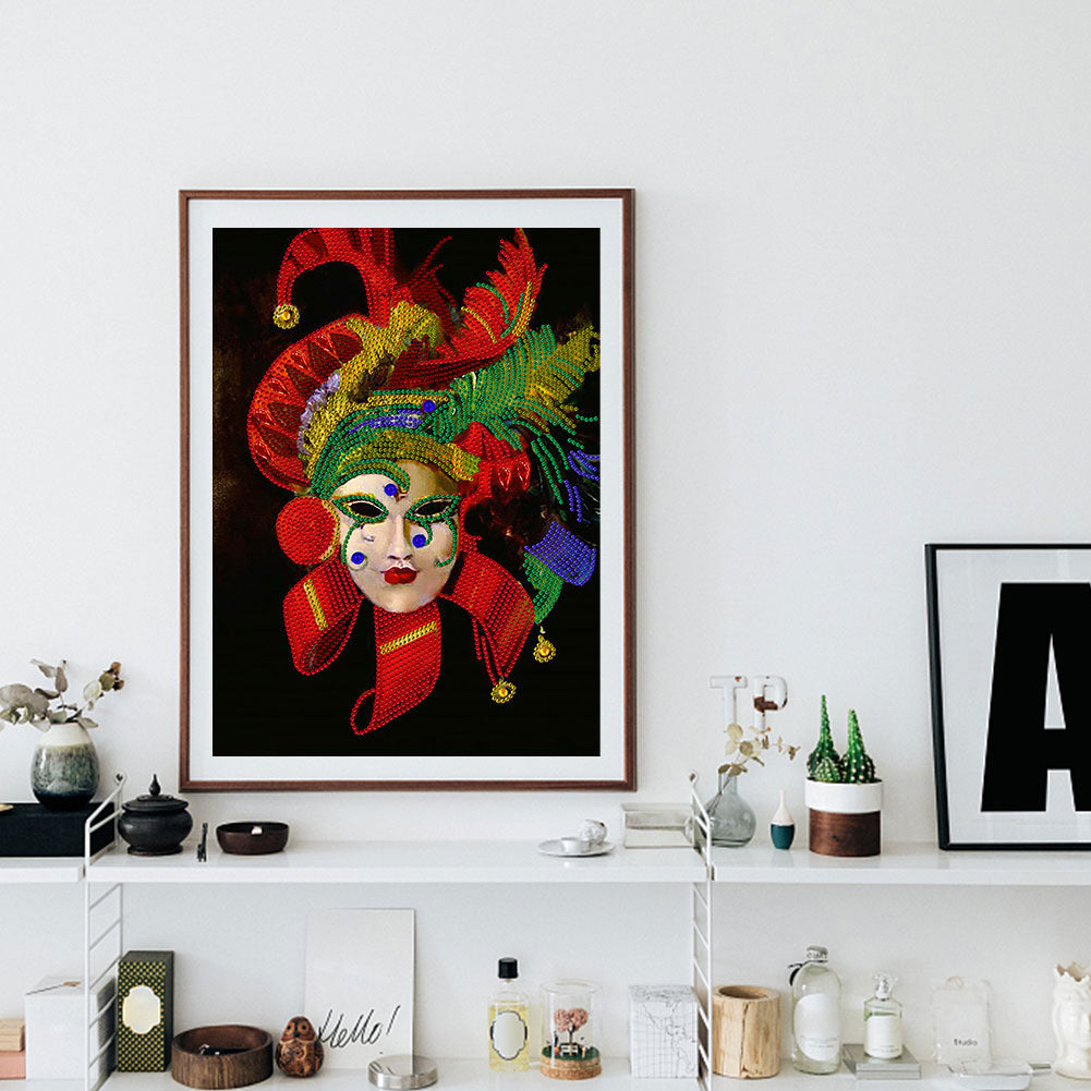 Mask Woman - Special Shaped Drill Diamond Paiting 30*40CM