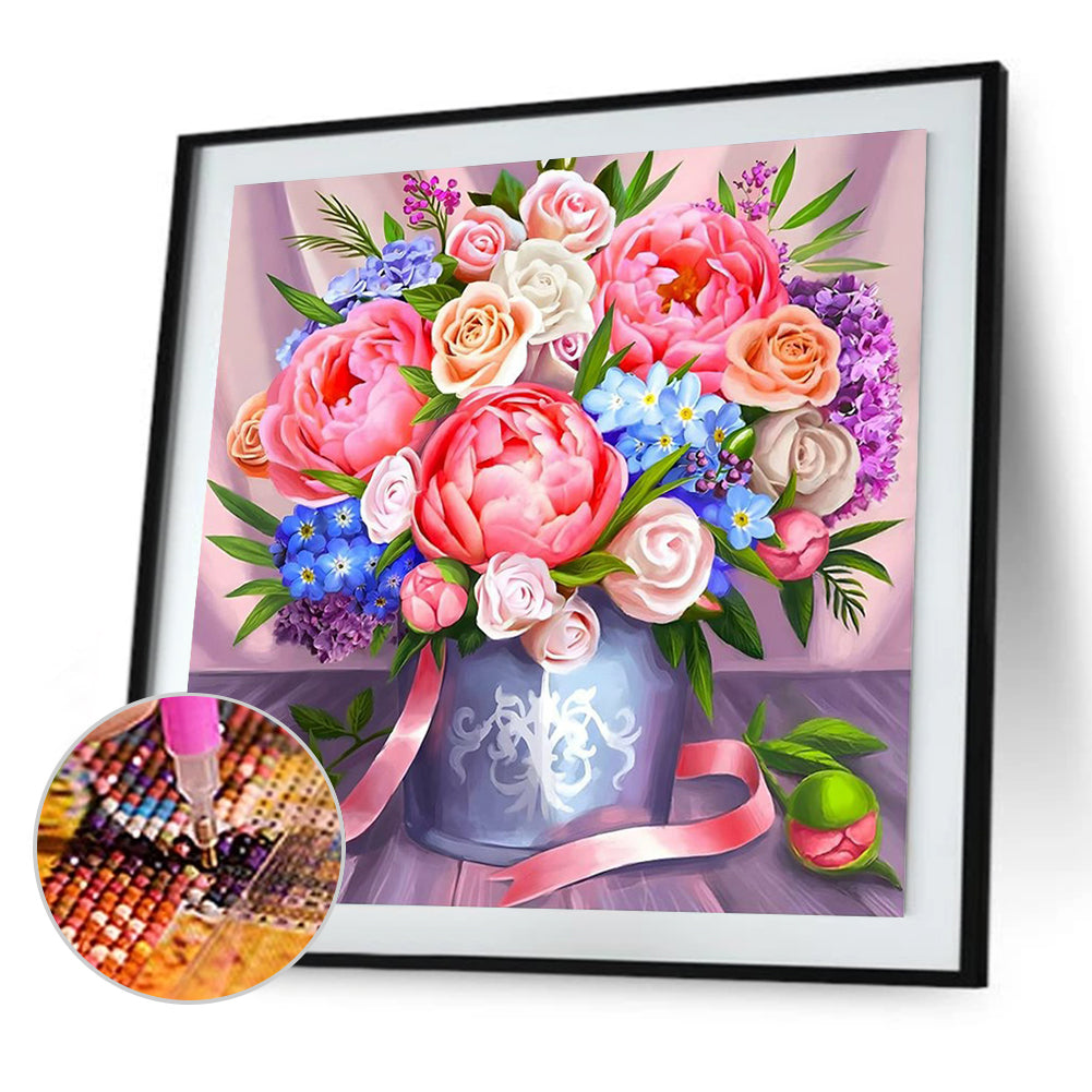 Flower Bouquet - Full Round Drill Diamond Painting 30*30CM