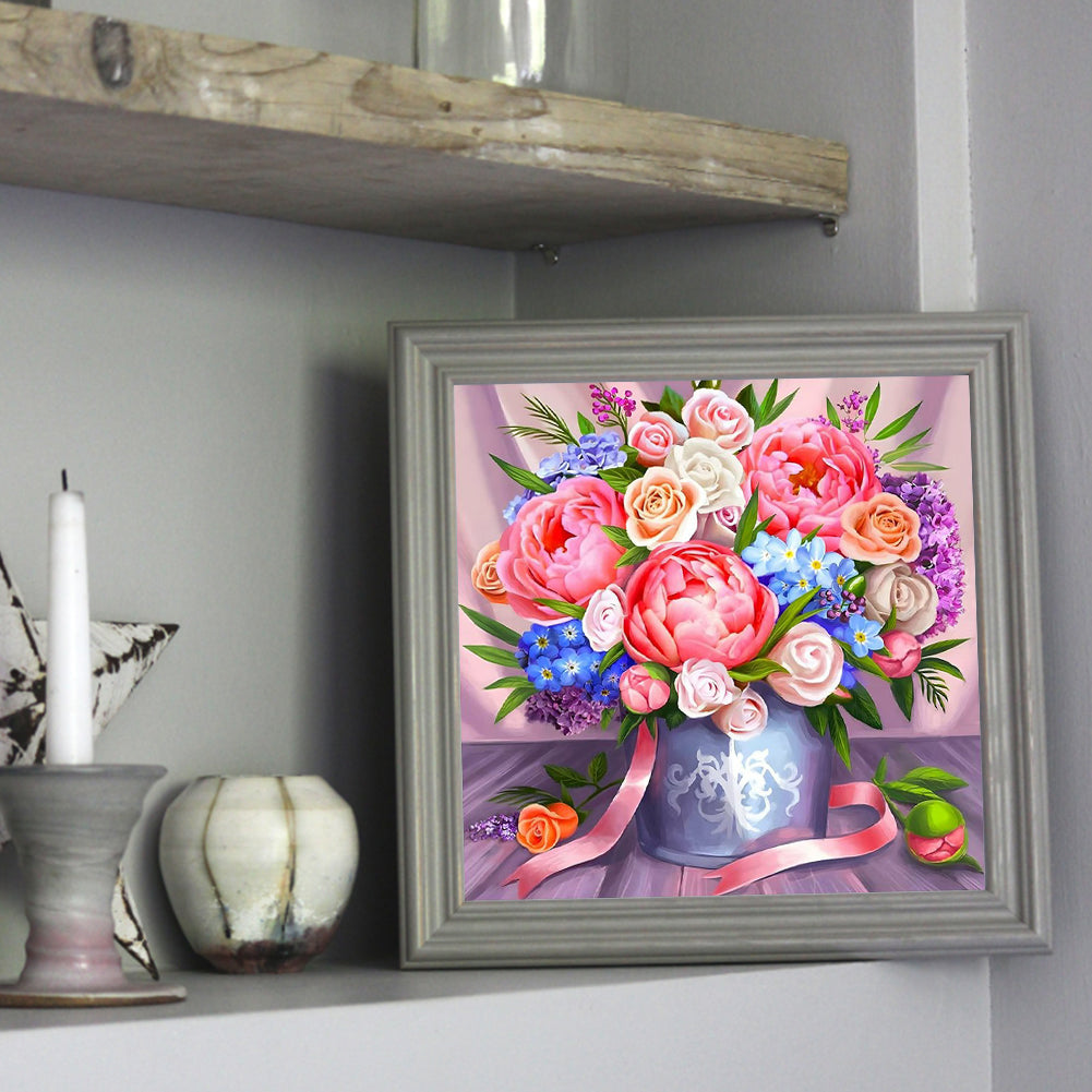 Flower Bouquet - Full Round Drill Diamond Painting 30*30CM