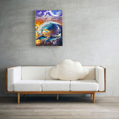 Dolphin - Full Round Drill Diamond Painting 40*50CM