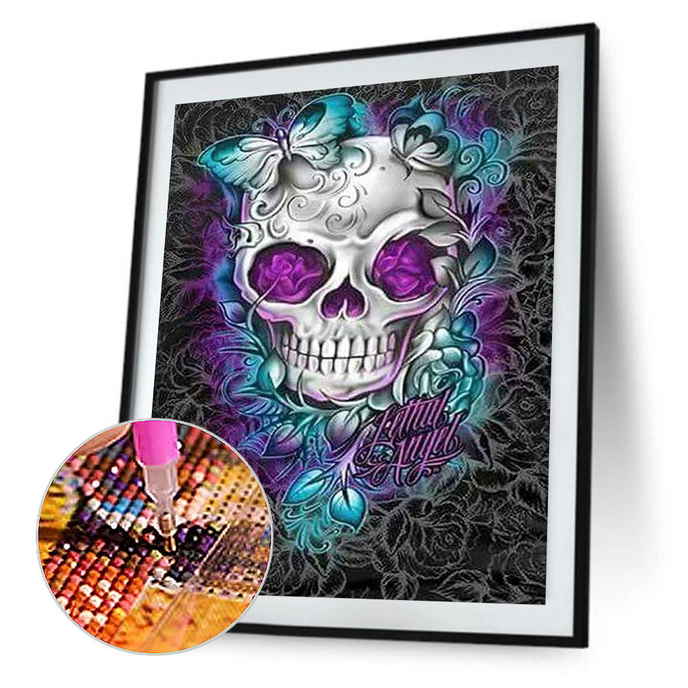 Rose Skull - Full Round Drill Diamond Painting 50*60CM