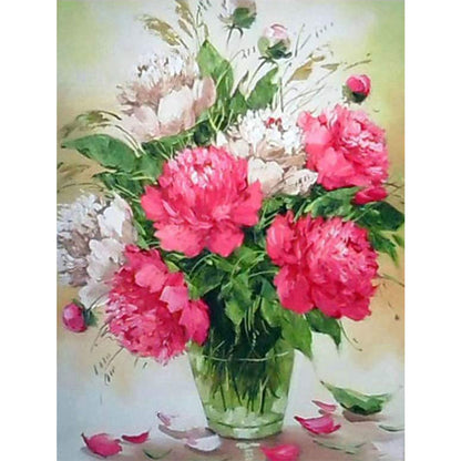 Peony Bouquet 30*40CM(Canvas) Full Round Drill Diamond Painting