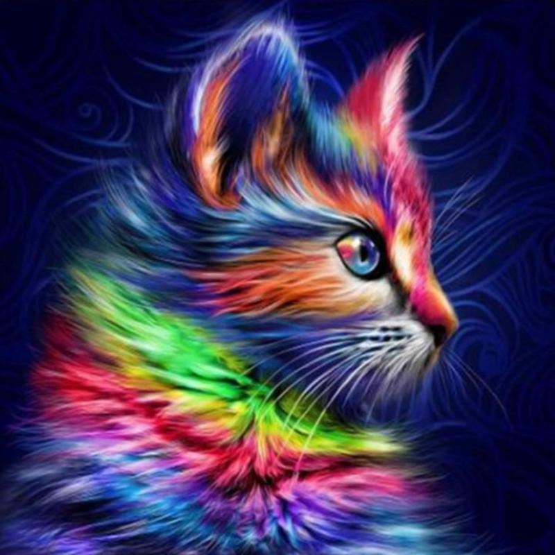 Painted Cat - Full Round Drill Diamond Painting 40*40CM