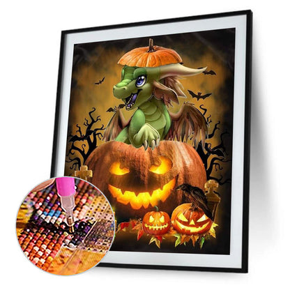 Halloween Crocodile - Full Round Drill Diamond Painting 30*40CM