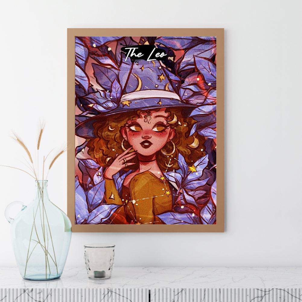 Zodiac Girl - Full Round Drill Diamond Painting 30*40CM