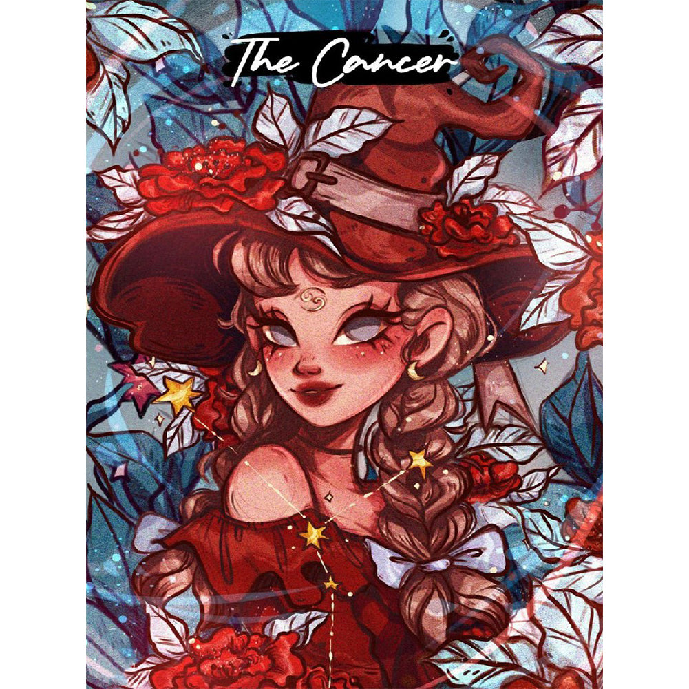 Zodiac Girl - Full Round Drill Diamond Painting 30*40CM