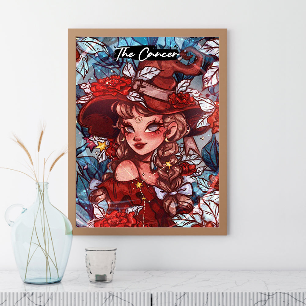 Zodiac Girl - Full Round Drill Diamond Painting 30*40CM