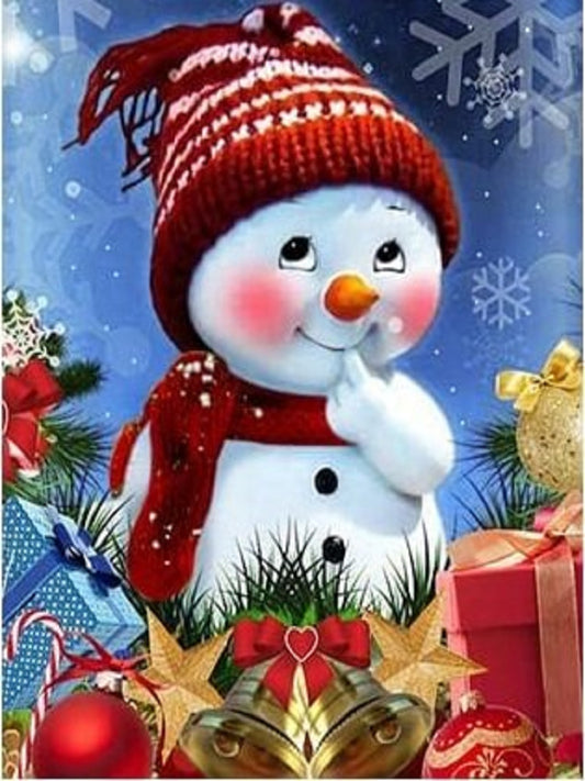 Christmas Snowman - Full Round Drill Diamond Painting 30*40CM