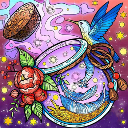 Colorful Flower Bottle - Full Round Drill Diamond Painting 30*30CM
