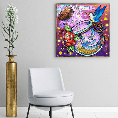 Colorful Flower Bottle - Full Round Drill Diamond Painting 30*30CM