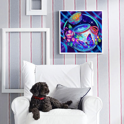 Colorful Flower Bottle - Full Round Drill Diamond Painting 30*30CM