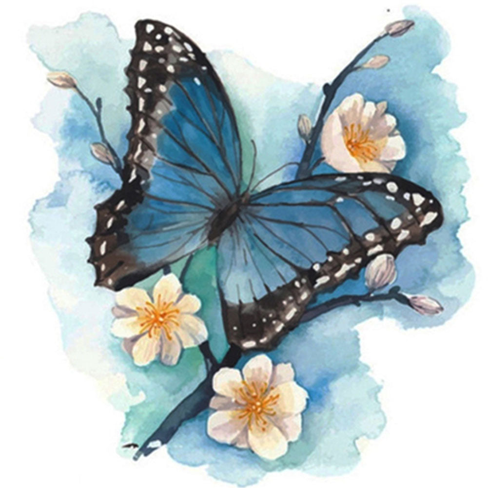 Butterfly Pattern - Full Round Drill Diamond Painting 30*30CM