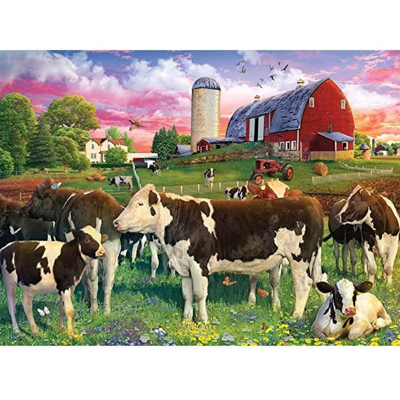 Farm Cow - Full Round Drill Diamond Painting 40*30CM